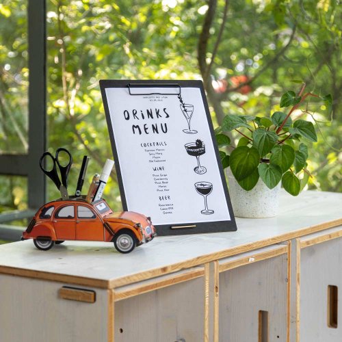 Klemmbrett mit Stütze und Ente Stiftebox